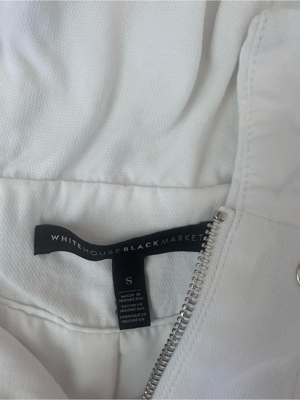 White House Black Market White Hooded Utility Jacket Lyocell Size Small WHBM 3/4 - Picture 3 of 8